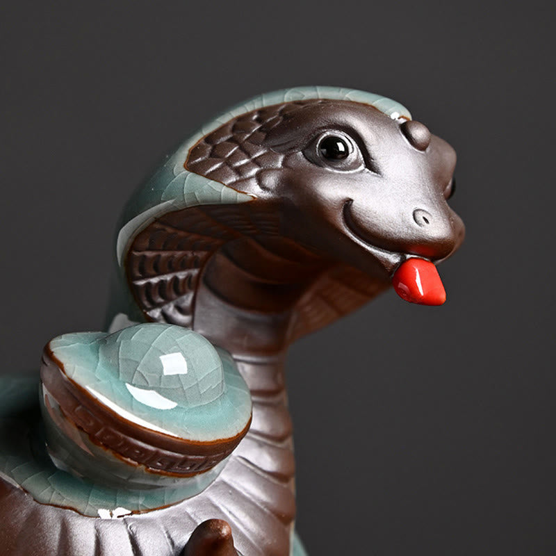 Keramik Schlangenbarren Fu Charakter Zen Home Dekoration