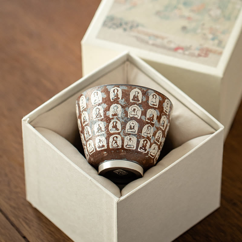 Keramik-Zen-Teetasse 100 ml mit Geschenkbox – Meditationsdekor