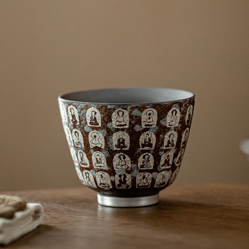 Keramik-Zen-Teetasse 100 ml mit Geschenkbox – Meditationsdekor