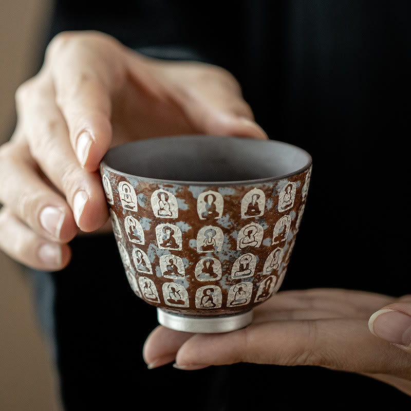 Keramik-Zen-Teetasse 100 ml mit Geschenkbox – Meditationsdekor
