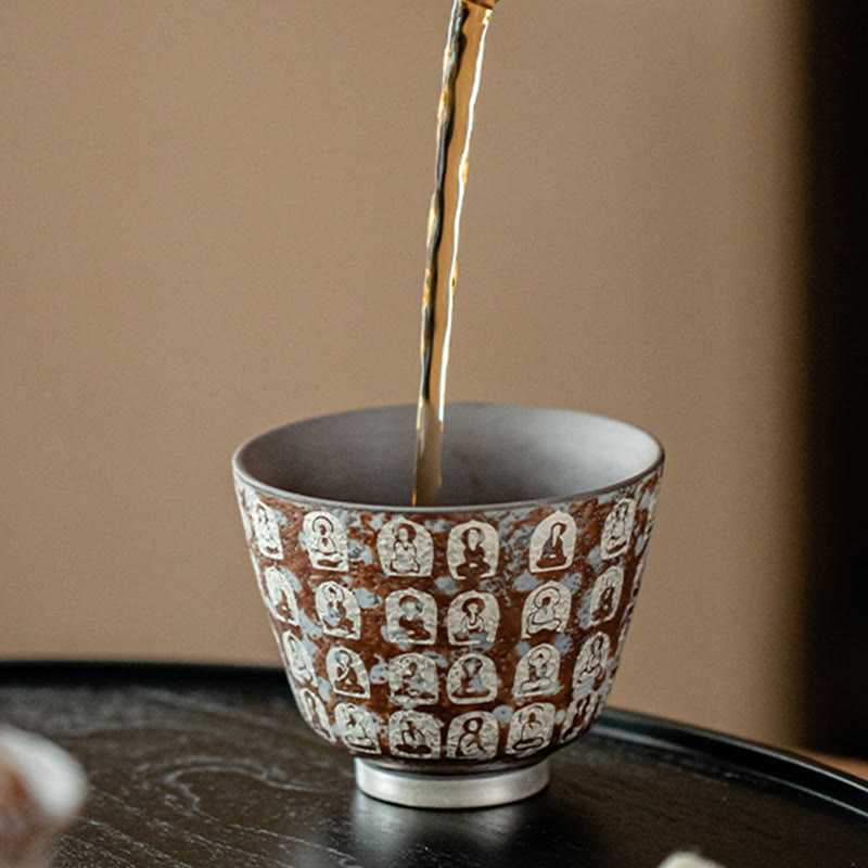 Keramik-Zen-Teetasse 100 ml mit Geschenkbox – Meditationsdekor