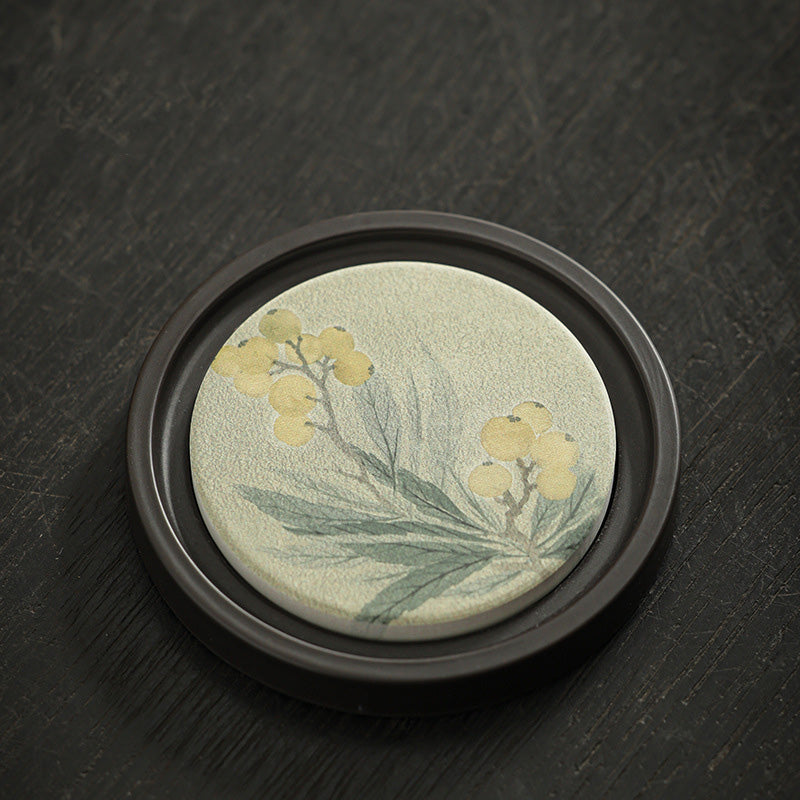Keramik Zen Teetassenmatte 7,9cm | Natürliches Zen Dekor