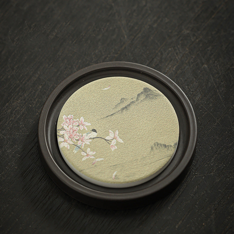 Keramik Zen Teetassenmatte 7,9cm | Natürliches Zen Dekor
