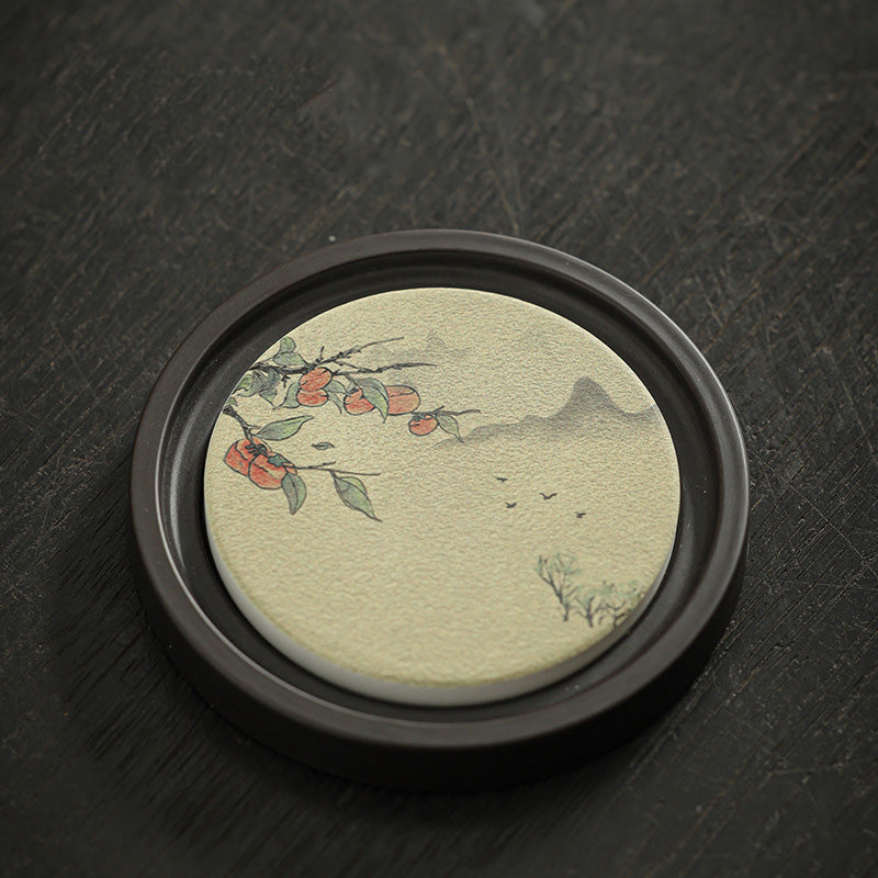Keramik Zen Teetassenmatte 7,9cm | Natürliches Zen Dekor