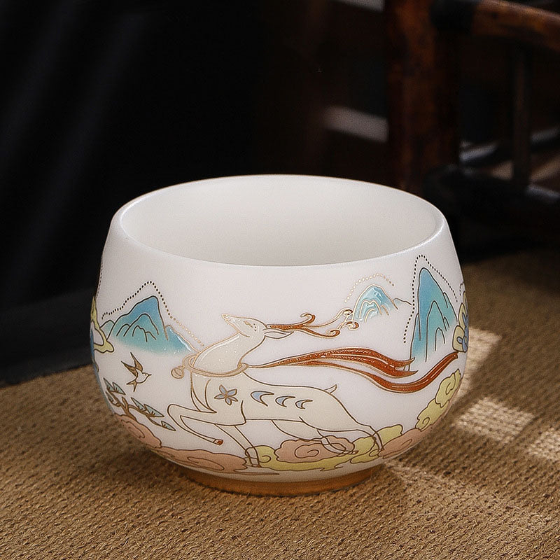 Keramik-Zen-Teetasse, 185 ml, für eine achtsame Kung-Fu-Teezeremonie