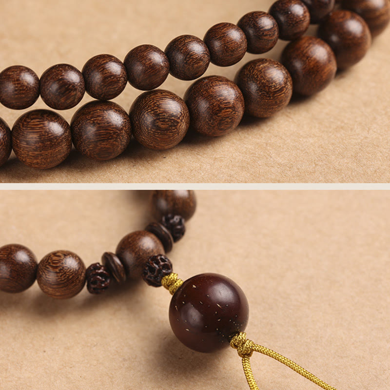 Sandalwood Double Wrap Bracelet 6mm for Purification