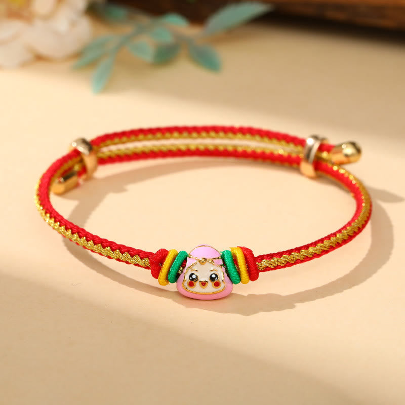 Colorful Rope Zongzi Pattern Luck Bracelet for Adults & Children