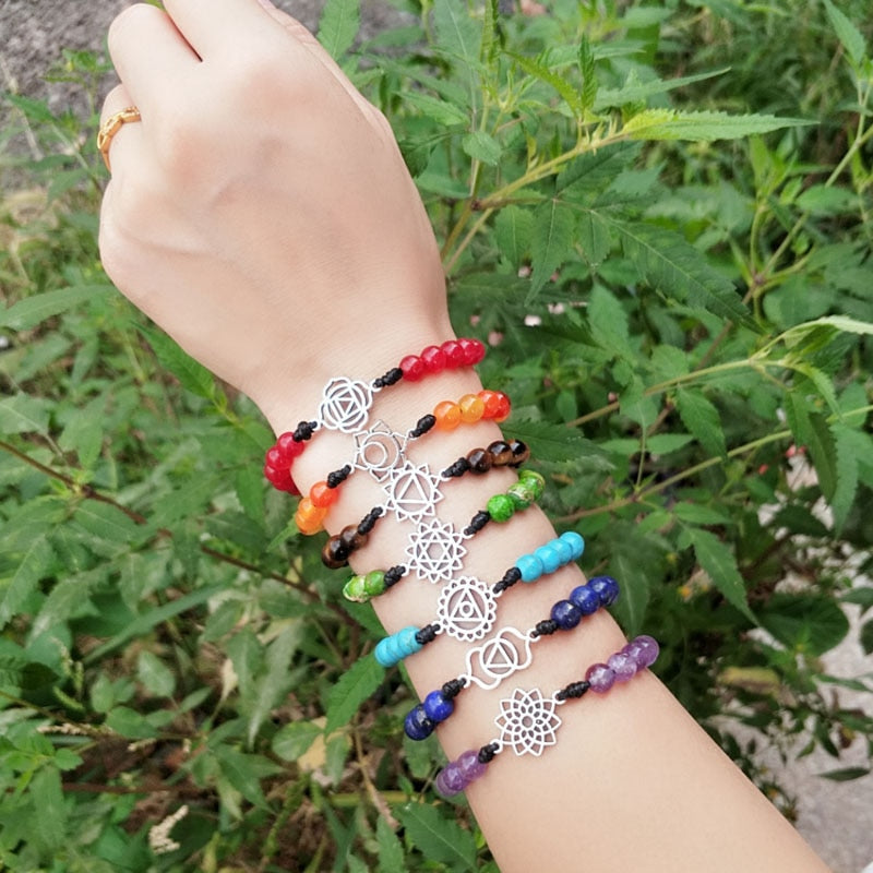 Chakra-ausgleichendes Natursteinarmband