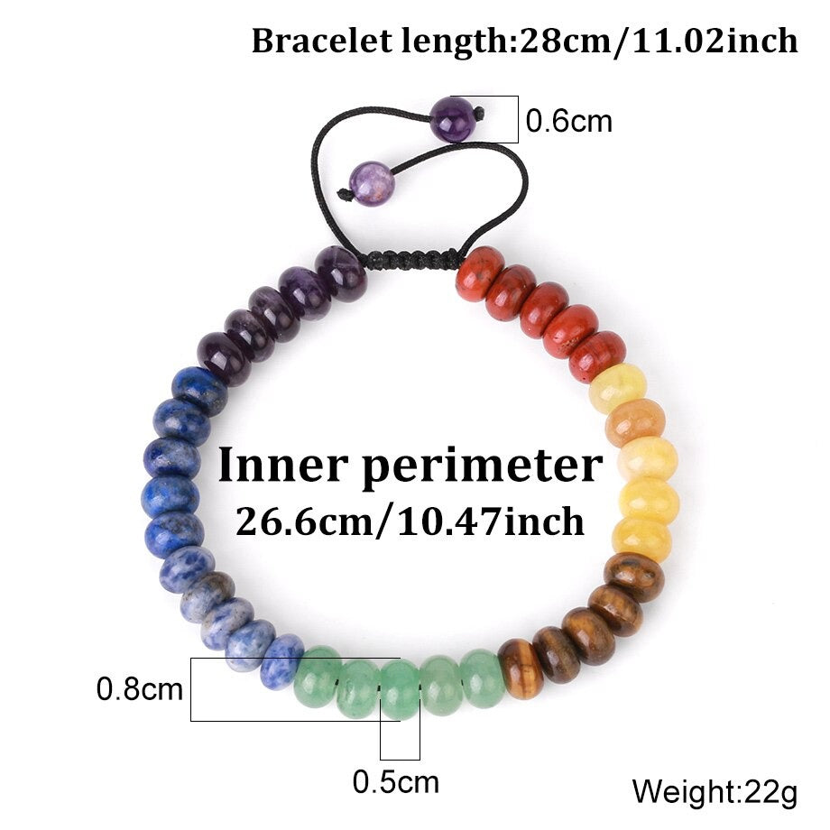 Chakra-ausgleichendes Natursteinarmband