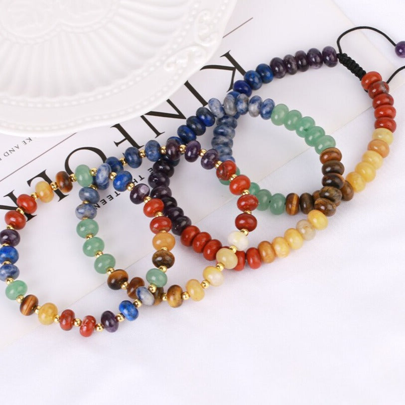 Chakra-ausgleichendes Natursteinarmband
