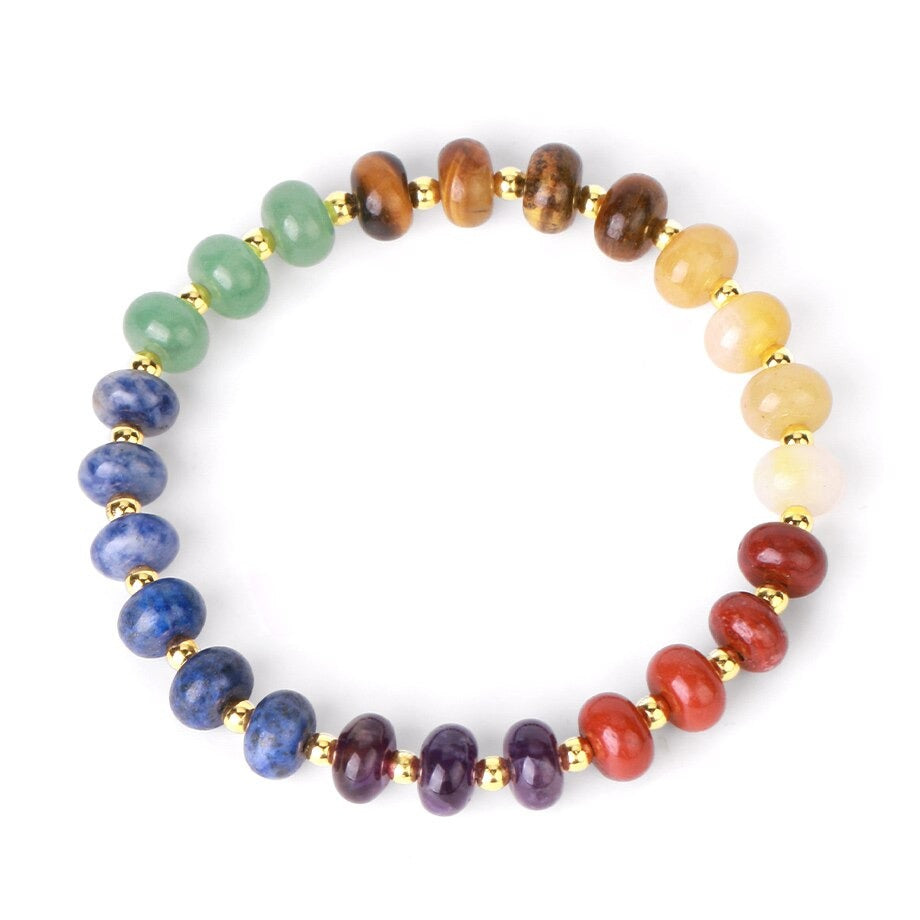 Chakra-ausgleichendes Natursteinarmband