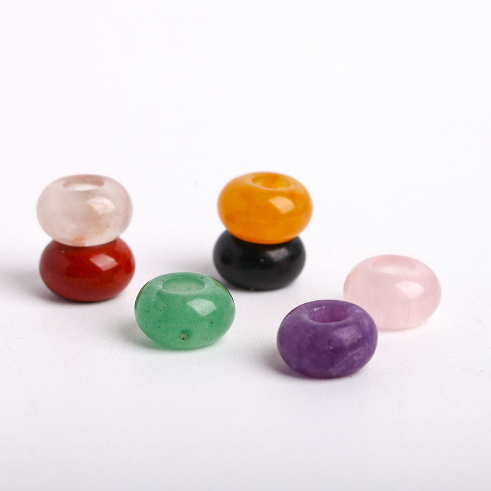 Chakra Crystal Necklace with Donut Beads | Spiritual Healing