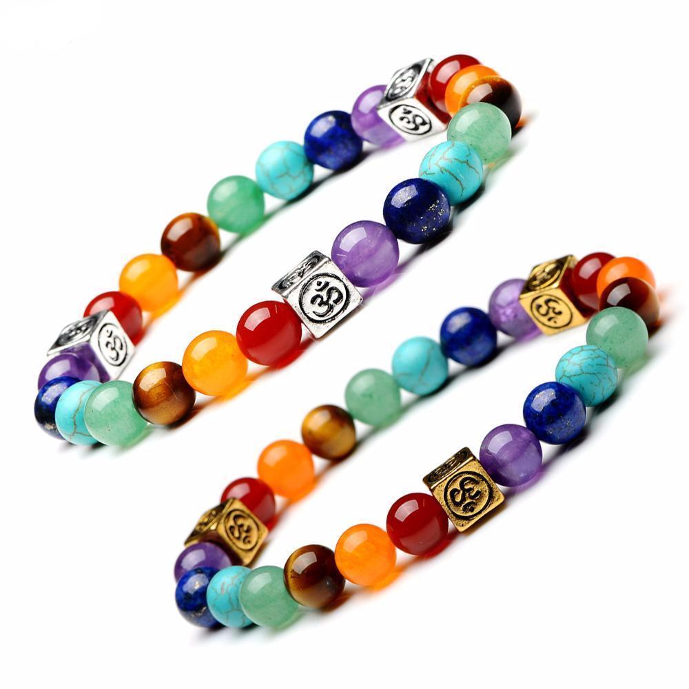 Chakra-Heilarmband mit Om-Symbol