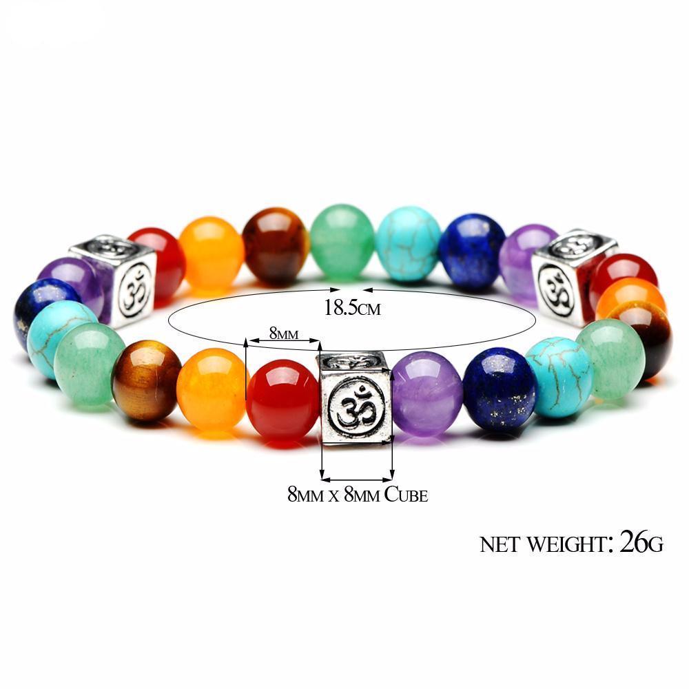 Chakra-Heilarmband mit Om-Symbol