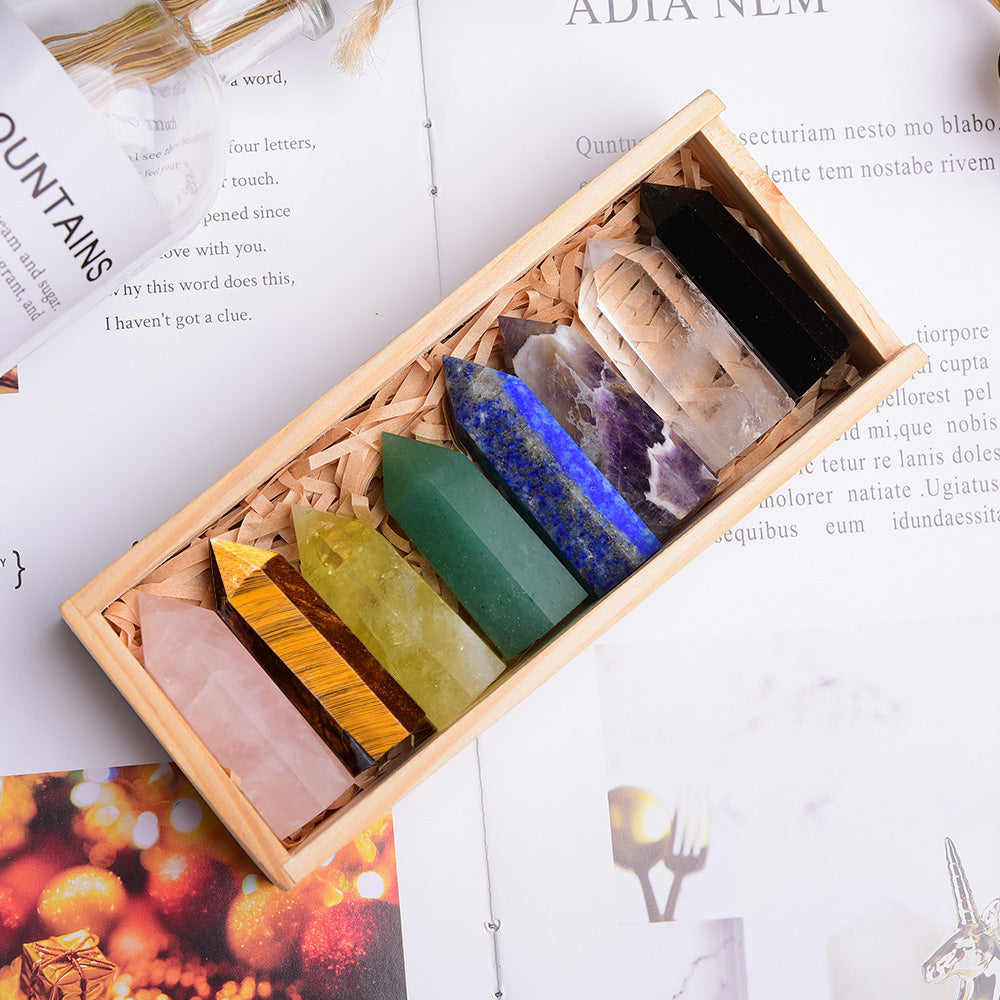 Chakra-Heilenergie-Kristallturm-Kit