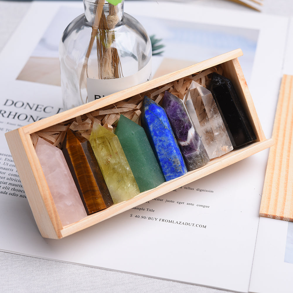 Chakra-Heilenergie-Kristallturm-Kit