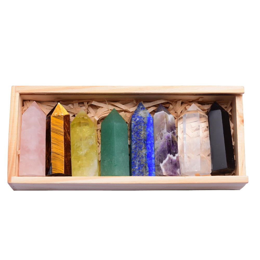 Chakra-Heilenergie-Kristallturm-Kit