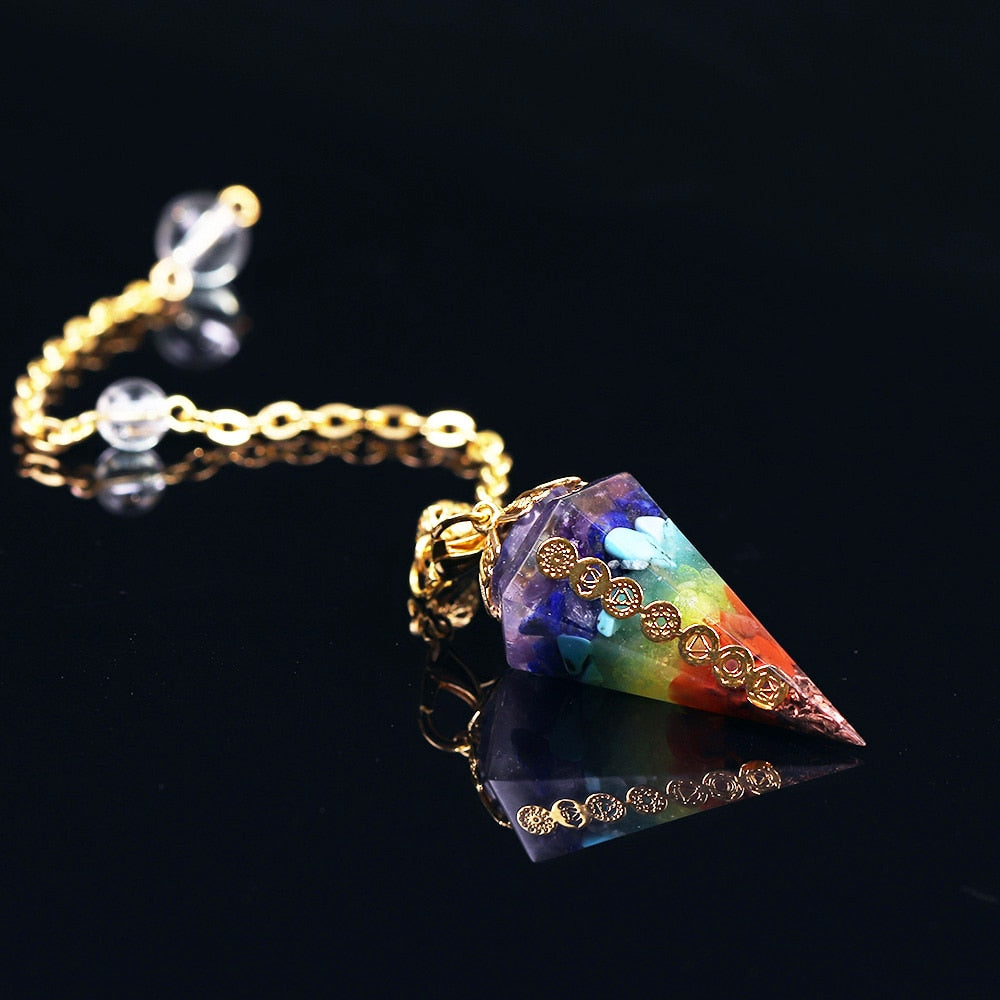 Chakra-Orgon-Pendel mit Amethyst und Lapis