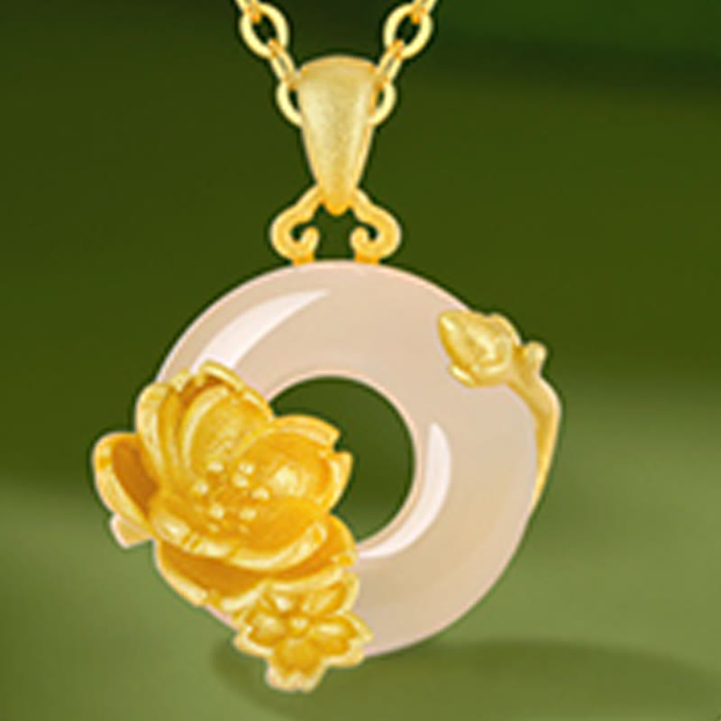 Chalcedon Peace Buckle Halskette in 925 Silber für Harmonie