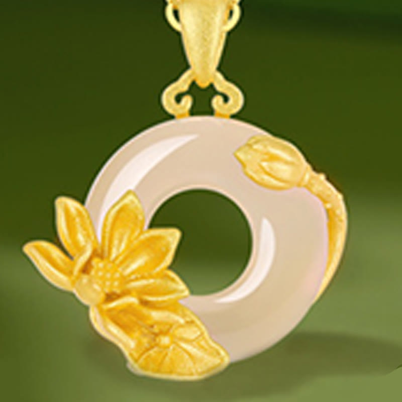 Chalcedon Peace Buckle Halskette in 925 Silber für Harmonie