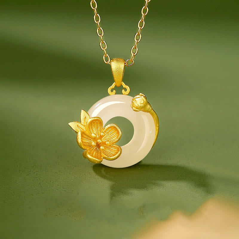 Chalcedon Peace Buckle Halskette in 925 Silber für Harmonie