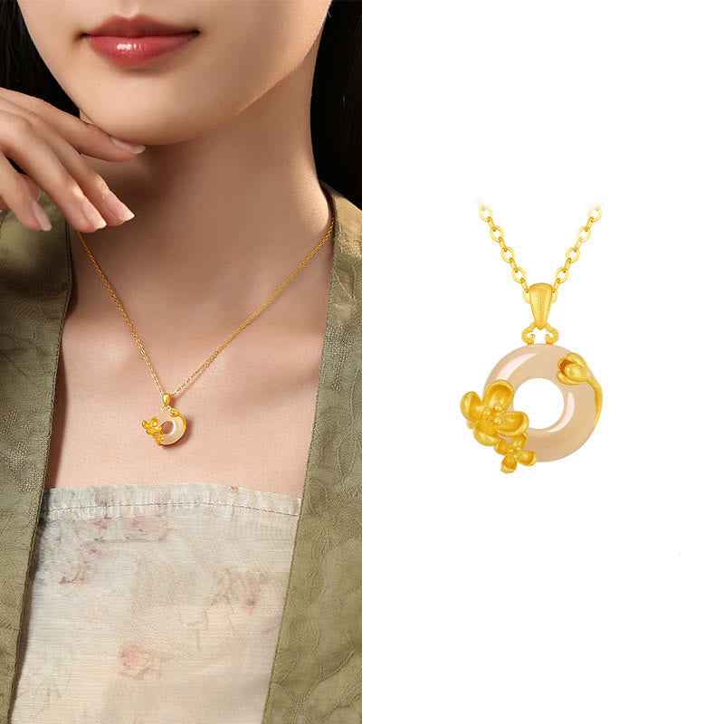 Chalcedon Peace Buckle Halskette in 925 Silber für Harmonie