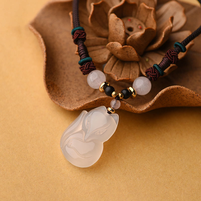 Chalcedon Rosa Kristall Harmonie Halskette 60cm Unisex