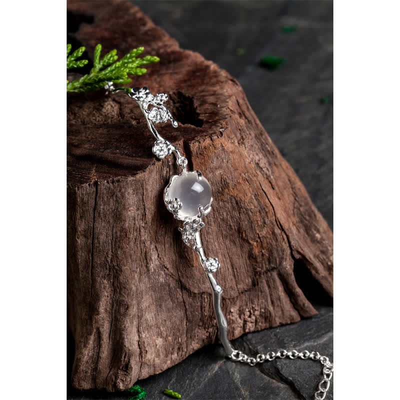 Chalcedon Positive Harmony Armband Größenverstellbar