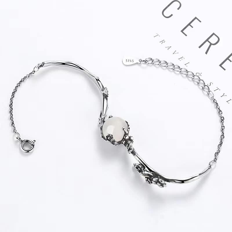 Chalcedon Positive Harmony Armband Größenverstellbar