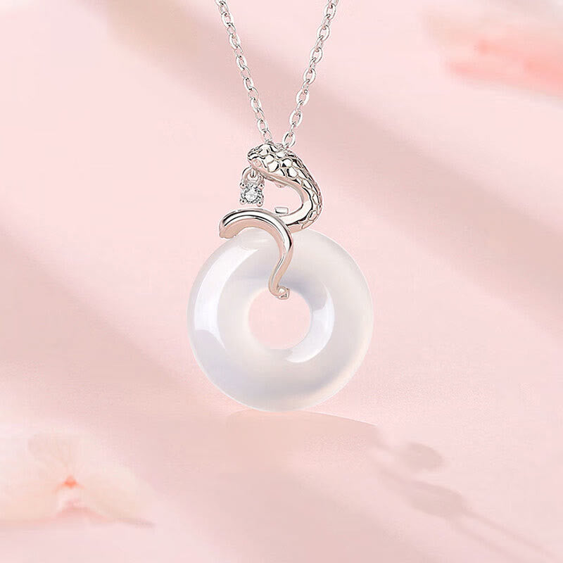 Chalcedon Schlange Peace Schnalle Halskette
