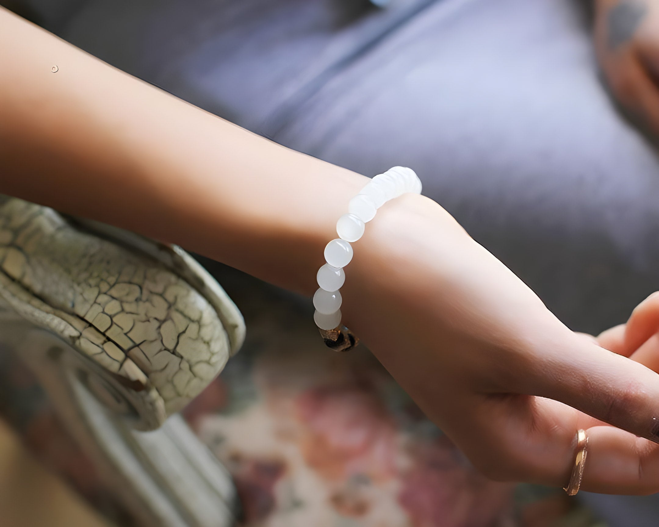 Chalcedon-Steinarmband für Ruhe und Selbstvertrauen
