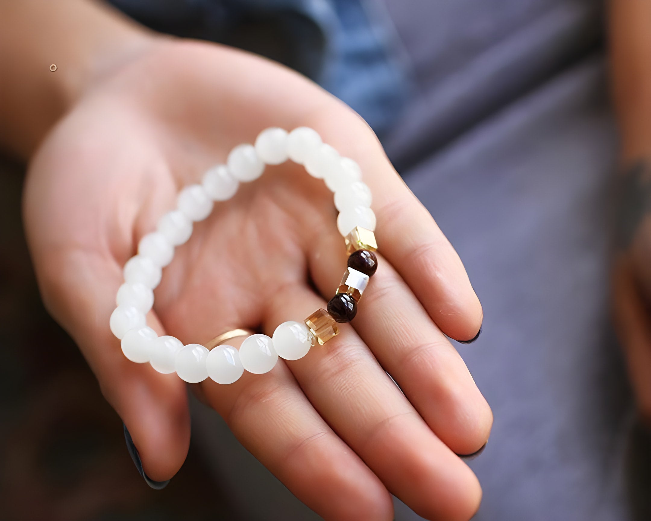 Chalcedon-Steinarmband für Ruhe und Selbstvertrauen