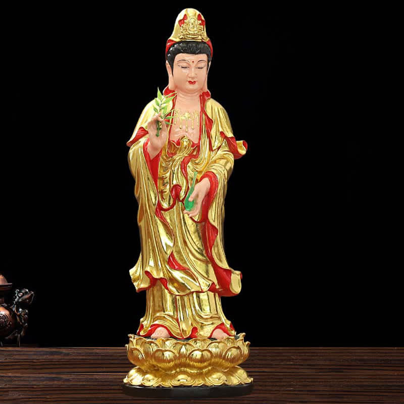 Chenrezig Bodhisattva Buddha-Statue aus Kunstharz, 30 cm, Harmonie