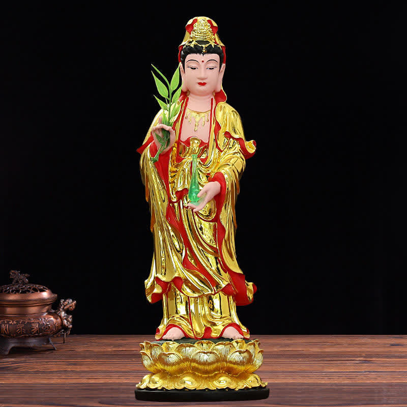 Chenrezig Bodhisattva Buddha-Statue aus Kunstharz, 30 cm, Harmonie