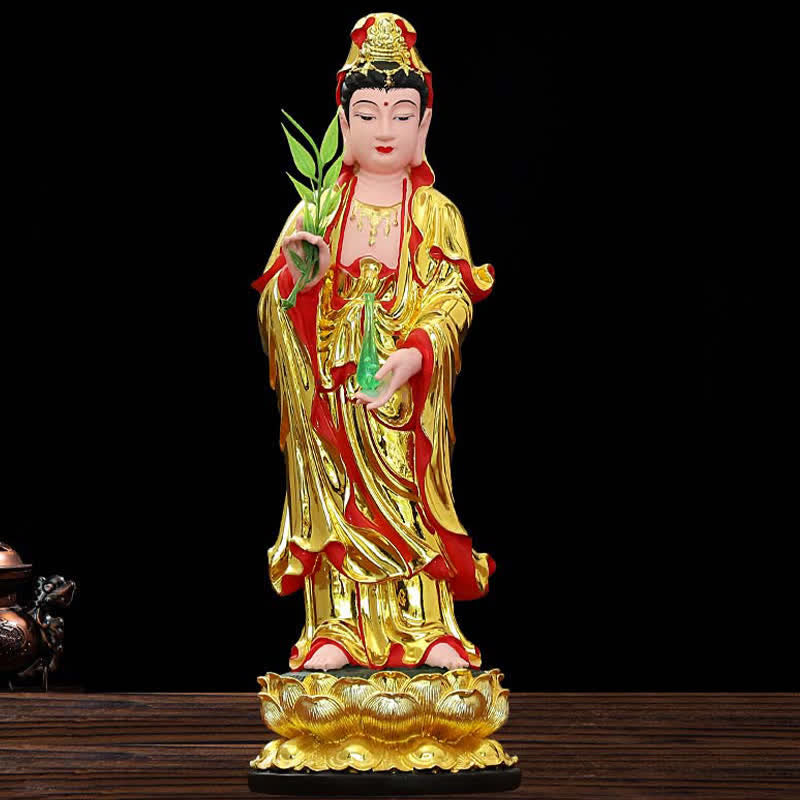 Chenrezig Bodhisattva Buddha-Statue aus Kunstharz, 30 cm, Harmonie