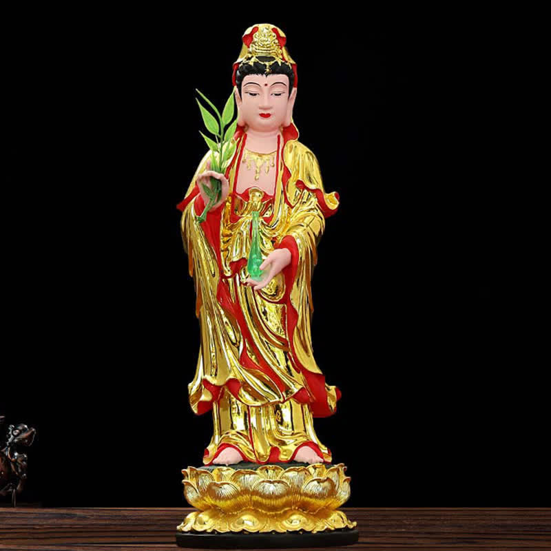 Chenrezig Bodhisattva Buddha-Statue aus Kunstharz, 30 cm, Harmonie
