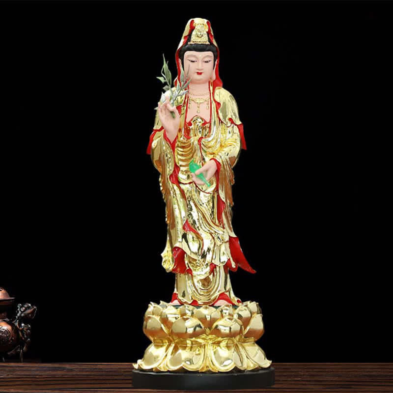 Chenrezig Bodhisattva Buddha-Statue aus Kunstharz, 30 cm, Harmonie