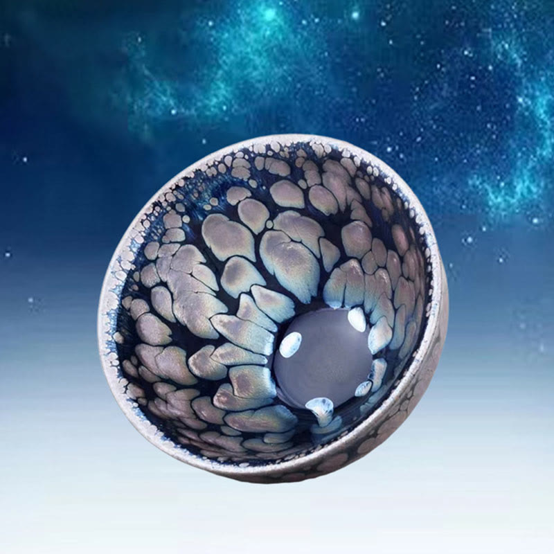 Chinesische Keramik Jian Zhan Teetasse 150ml Handgefertigt Tenmoku