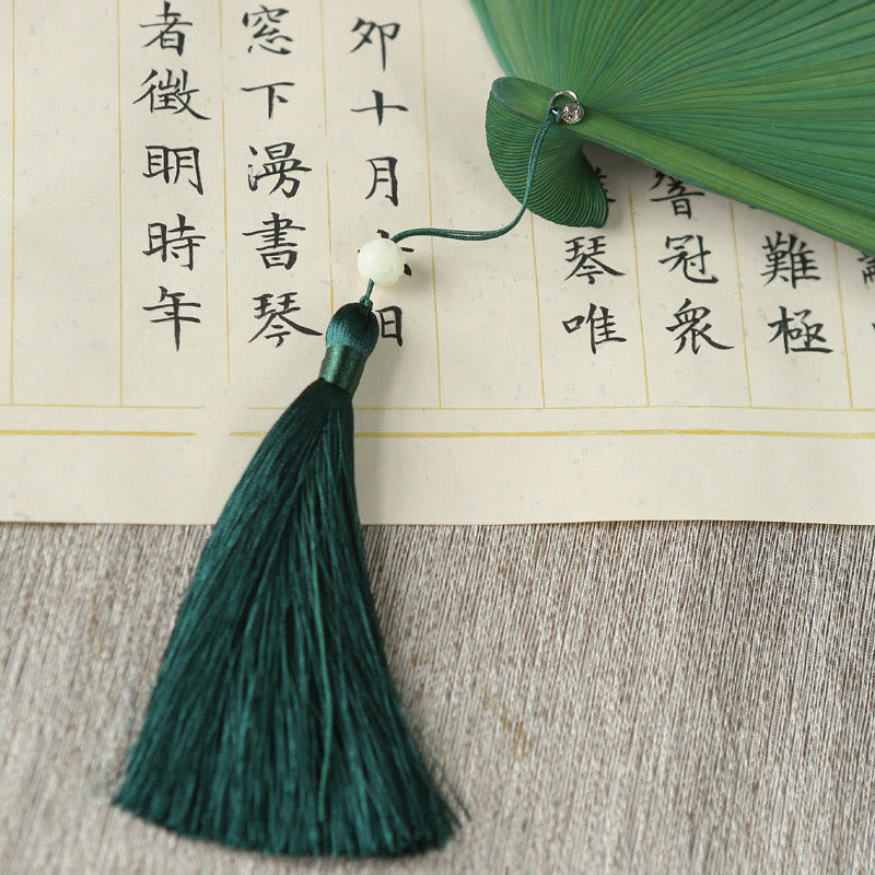 Chinesischer Faltfächer Libelle Maulbeerseide 23cm