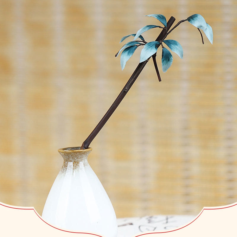 Chinesische Samtblumen-Haarnadel – Handgemachte Eleganz aus Maulbeerseide