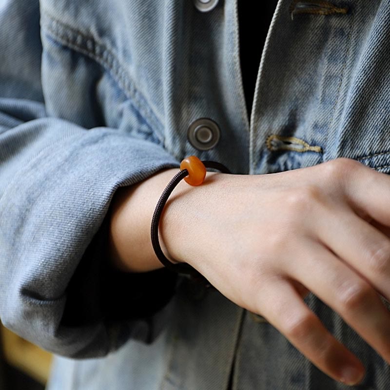 Chinesisches Sternzeichen-Armband aus Bernstein zur Beruhigung und Angst, 18 cm