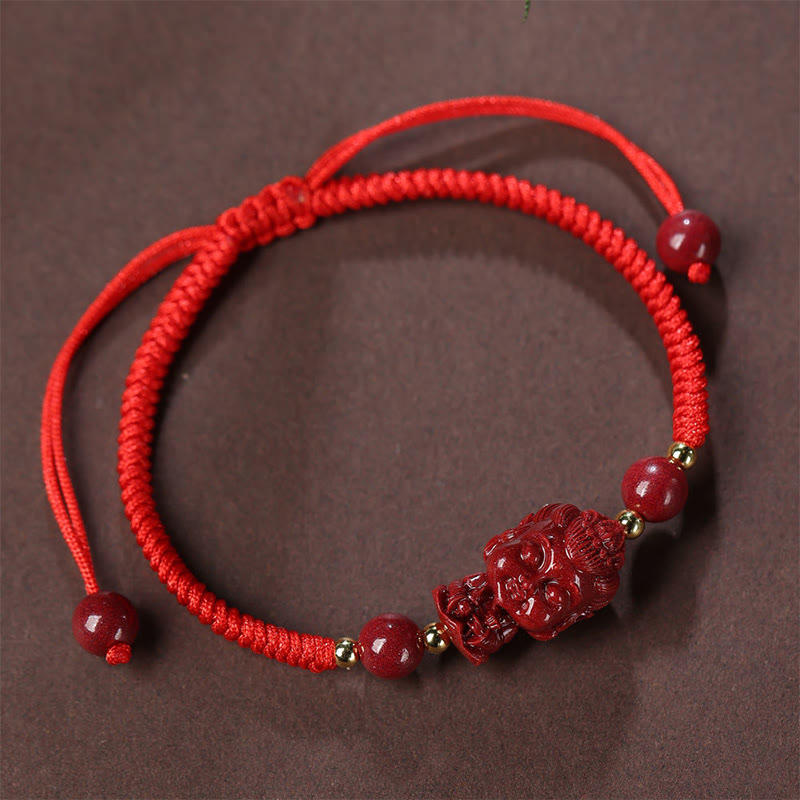 Chinesisches Sternzeichen Zinnober-Amulett-Segensarmband