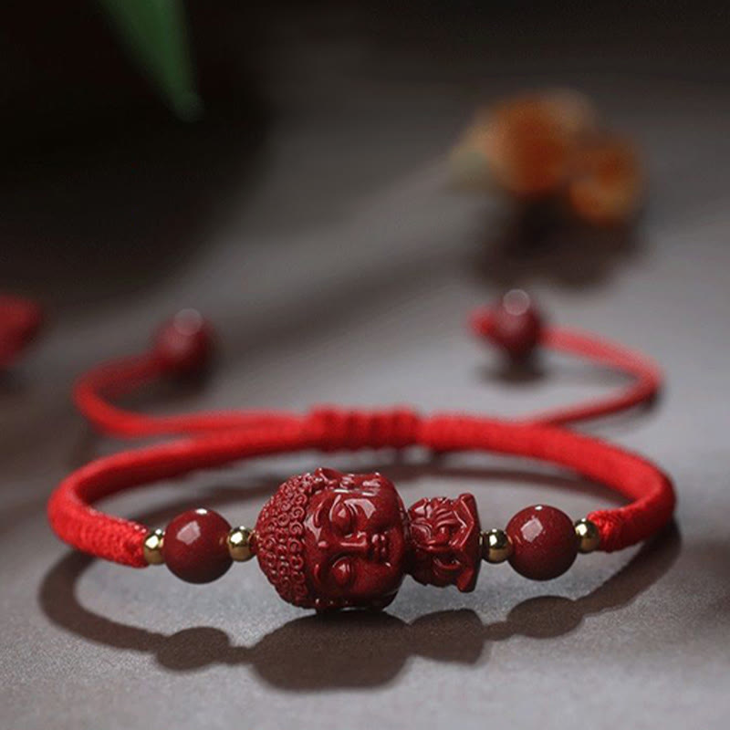 Chinesisches Sternzeichen Zinnober-Amulett-Segensarmband