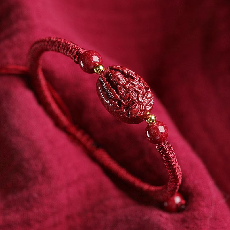 Chinesisches Sternzeichen Zinnober Schutzarmband Unisex