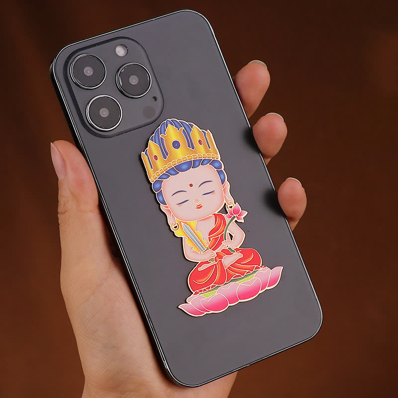 Chinesischer Sternzeichen-Telefonaufkleber aus Kupfer für Reichtum und Glückssegen
