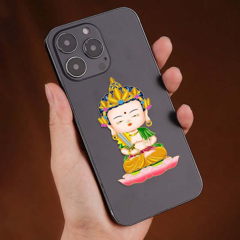 Chinesischer Sternzeichen-Telefonaufkleber aus Kupfer für Reichtum und Glückssegen