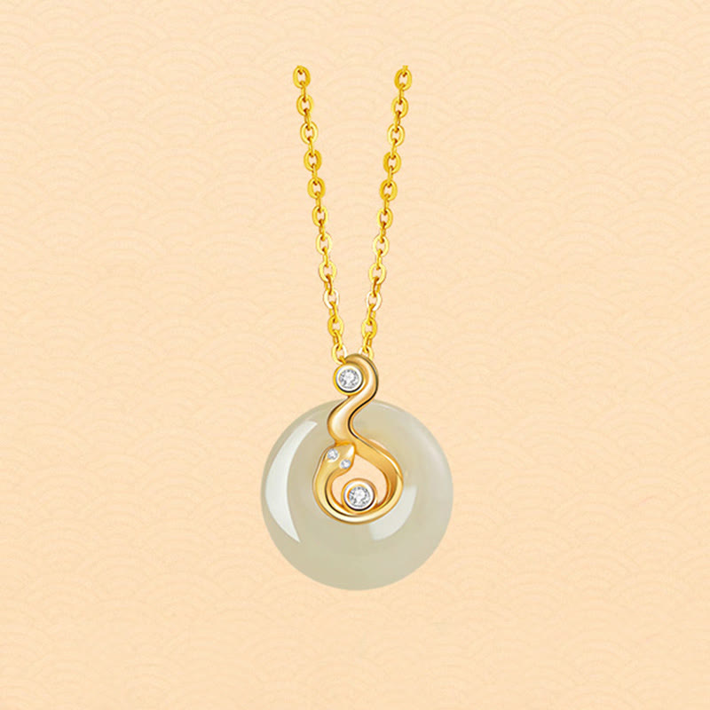 Chinesischer Sternzeichen Hetian Jade Fülle Halskette Anhänger