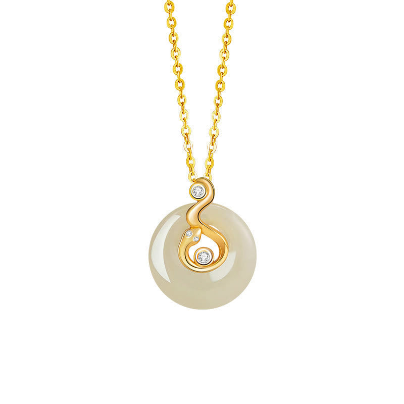 Chinesischer Sternzeichen Hetian Jade Fülle Halskette Anhänger