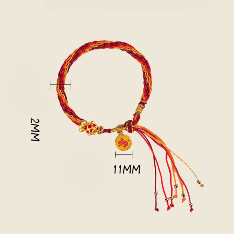 Chinesisches Sternzeichen Koi Fisch Schutz Rotes Schnurarmband