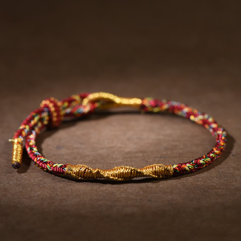 Chinesisches Sternzeichen-Buddha-Armband, geflochten, 14–17 cm, Schutz, Glück